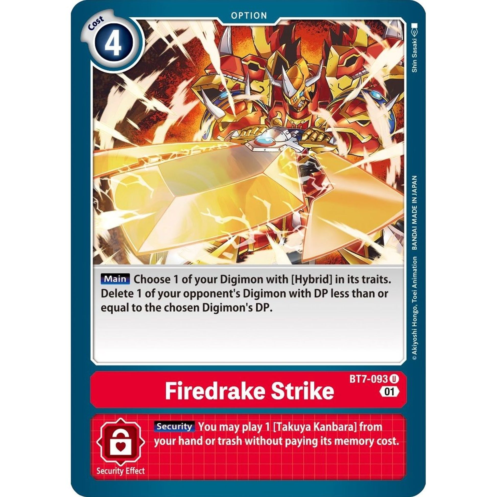 Image for Firedrake Strike (BT7-093 U) (BT07) - Digimon Card Game
