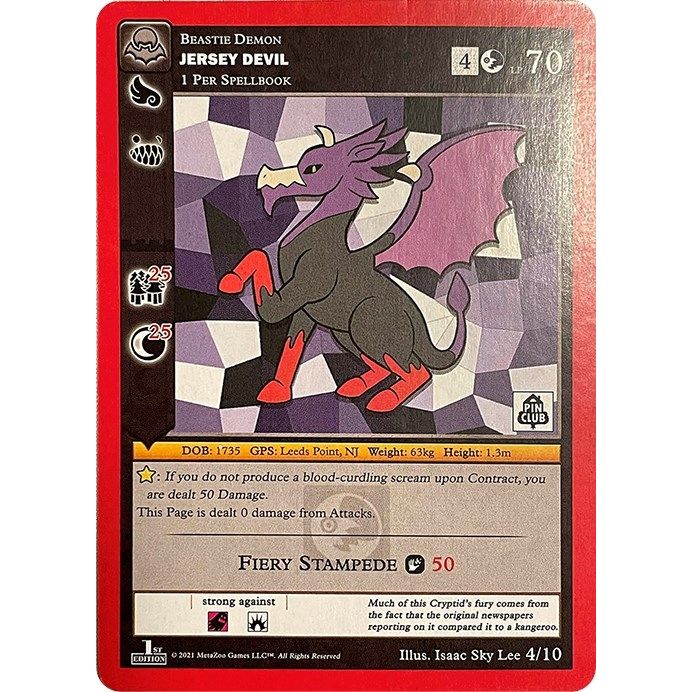 Image for Jersey Devil (Pin Club Cryptid Nation Mystery Collection) (4/10) (MISC) - MetaZoo