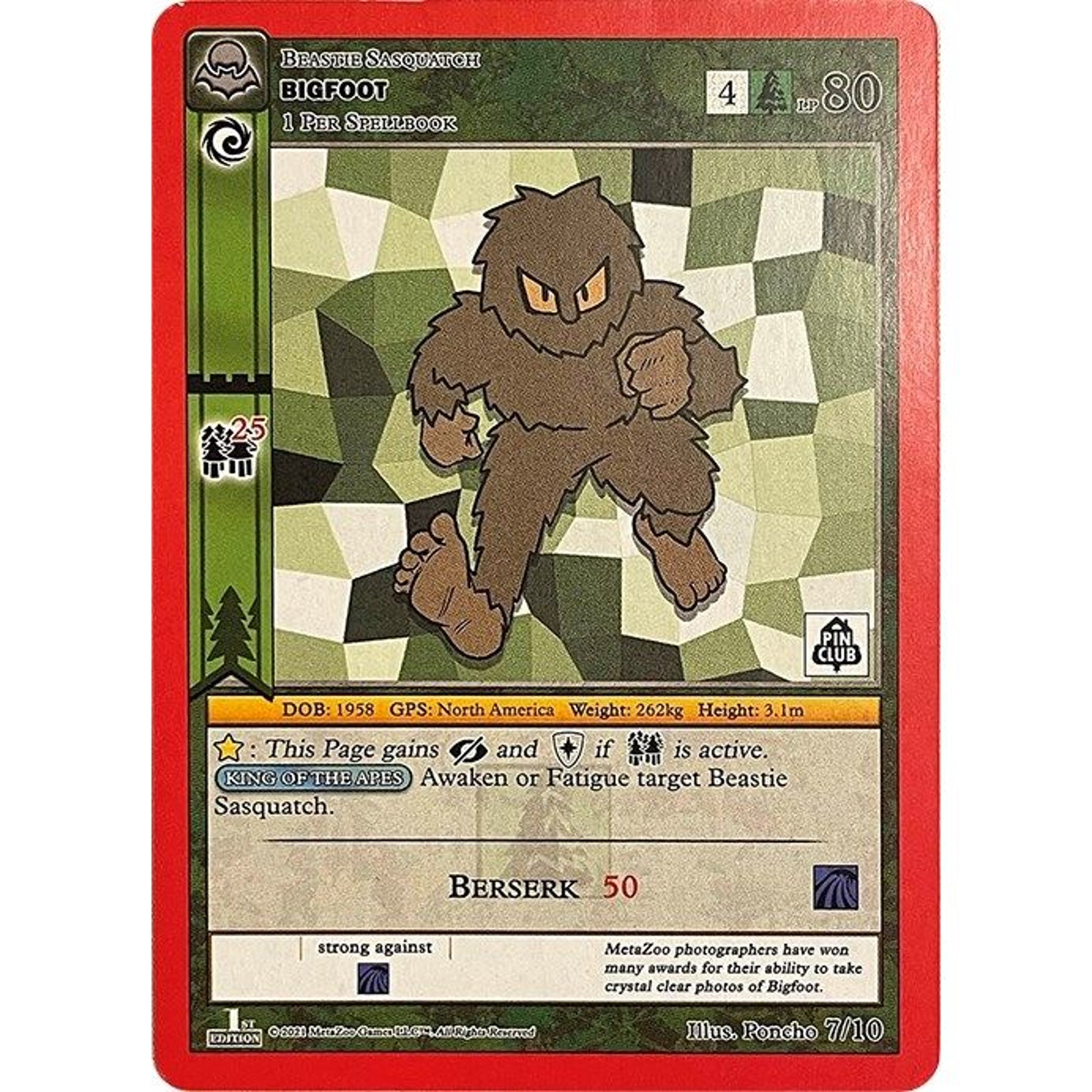 Image for Bigfoot (Pin Club Cryptid Nation Mystery Collection) (7/10) (MISC) - MetaZoo