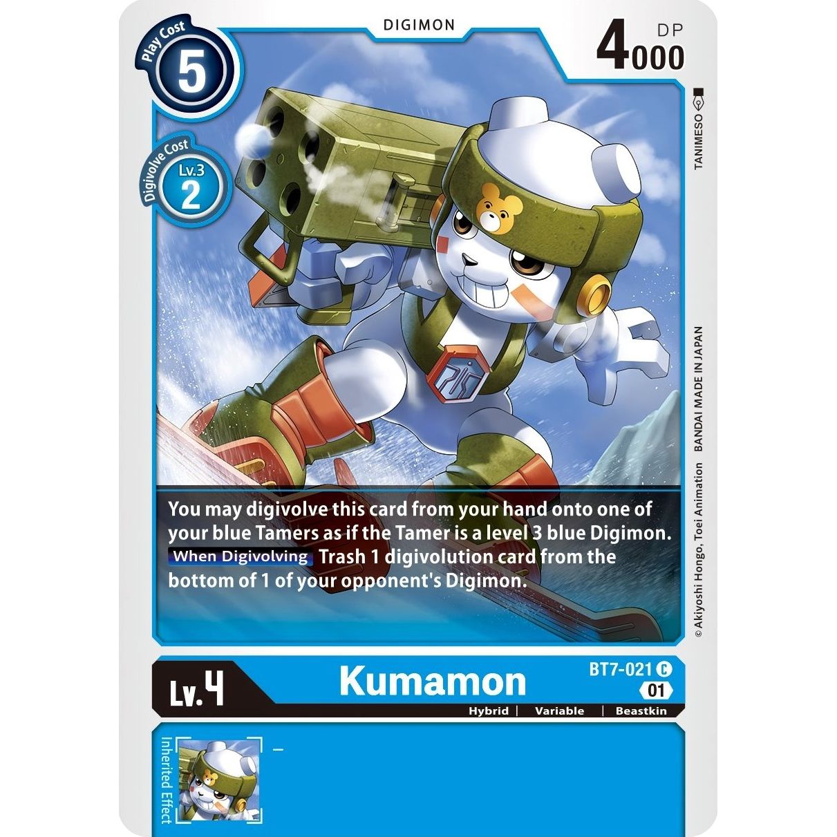 Image for Kumamon (BT7-021 C) (BT07) - Digimon Card Game