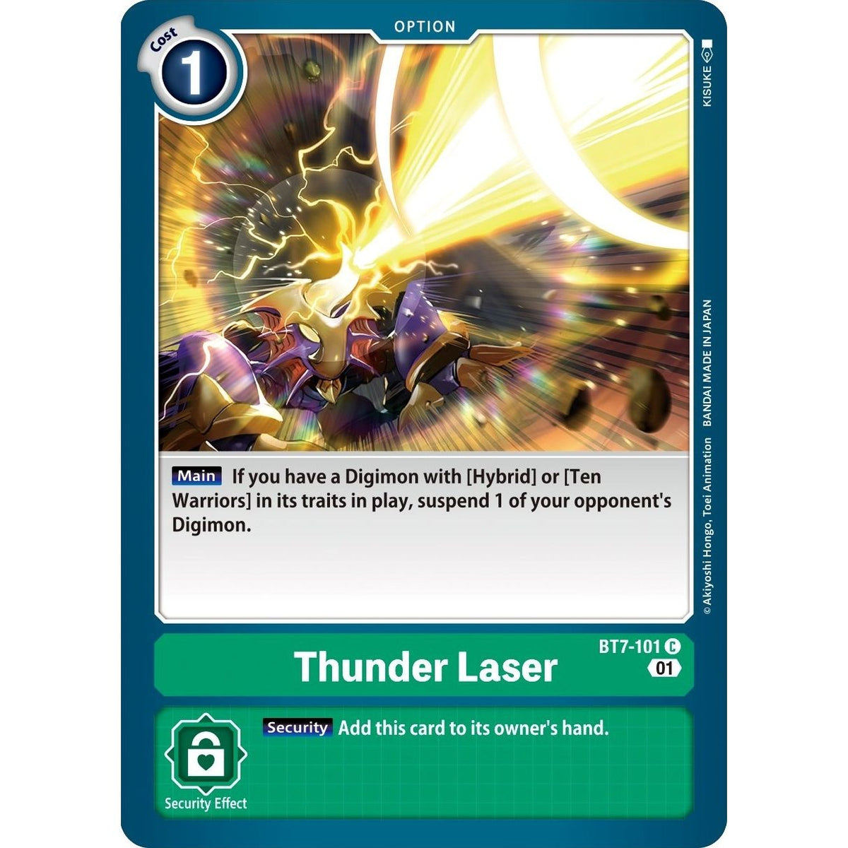Image for Thunder Laser (BT7-101 C) (BT07) - Digimon Card Game