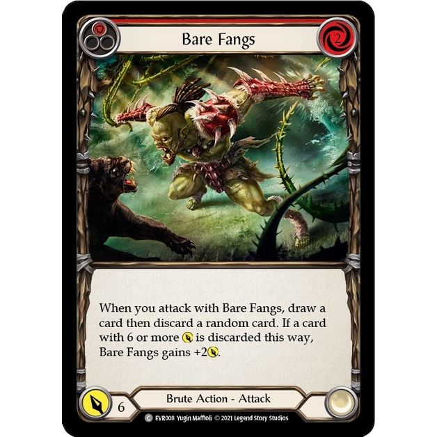 Image for Bare Fangs (Red) (EVR008) (EVR) - Flesh and Blood TCG