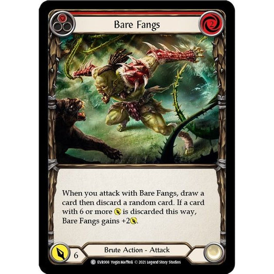 Image for Bare Fangs (Red) (EVR008) (EVR) - Flesh and Blood TCG