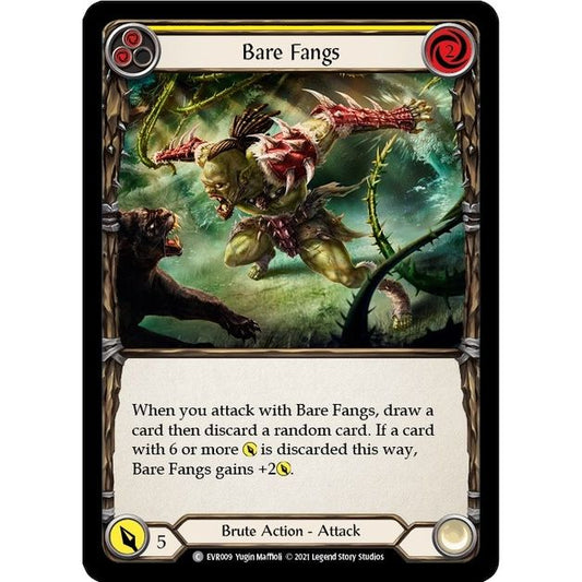 Image for Bare Fangs (Yellow) (EVR009) (EVR) - Flesh and Blood TCG