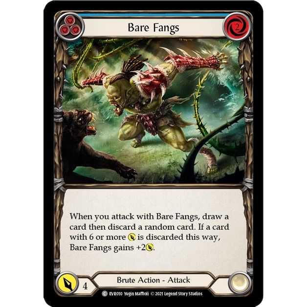 Image for Bare Fangs (Blue) (EVR010) (EVR) - Flesh and Blood TCG