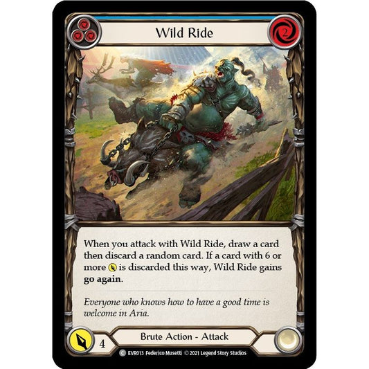 Image for Wild Ride (Blue) (EVR013) (EVR) - Flesh and Blood TCG