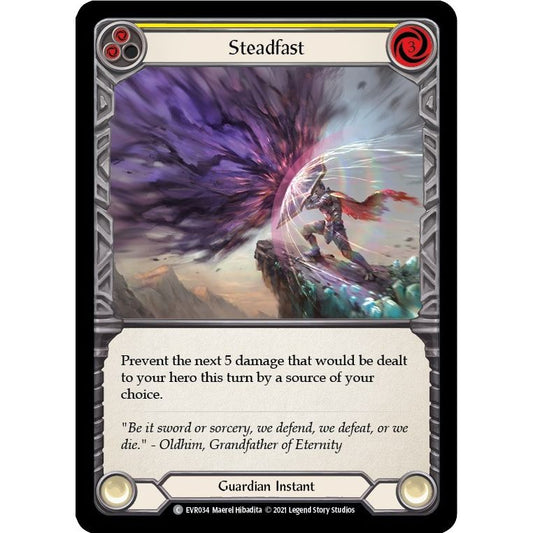 Image for Steadfast (Yellow) (EVR034) (EVR) - Flesh and Blood TCG
