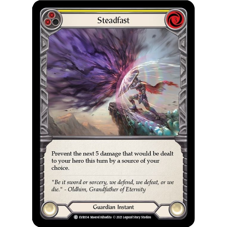 Image for Steadfast (Yellow) (EVR034) (EVR) - Flesh and Blood TCG