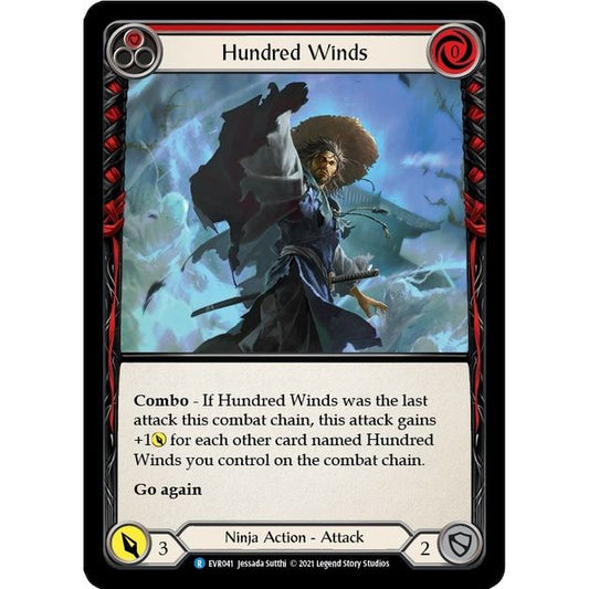 Image for Hundred Winds (Red) (EVR041) (EVR) - Flesh and Blood TCG