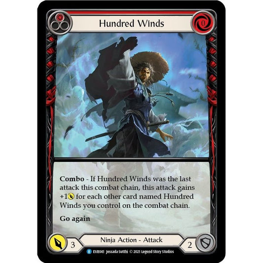 Image for Hundred Winds (Red) (Extended Art) (EVR041) (EVR) - Flesh and Blood TCG