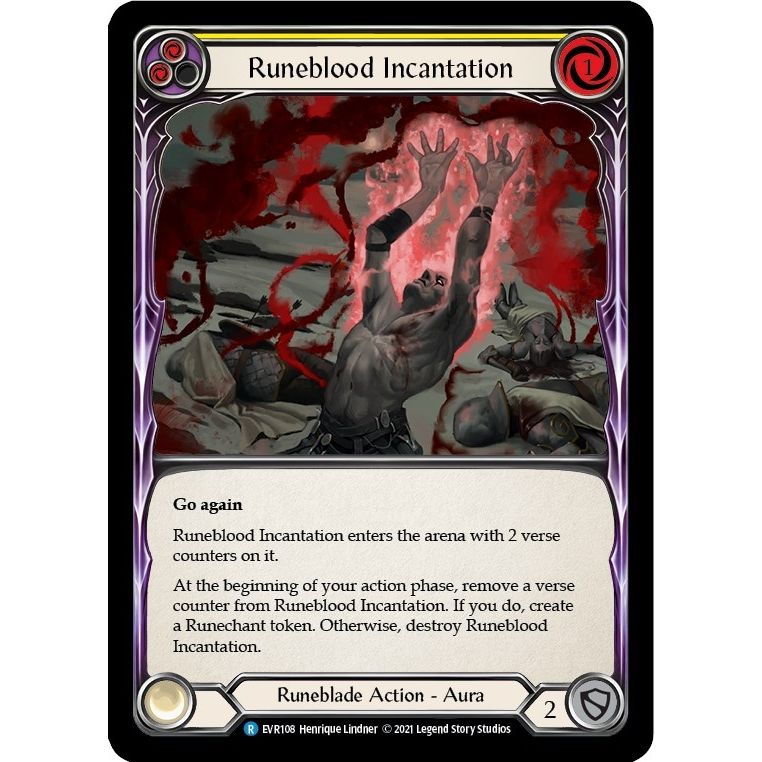 Image for Runeblood Incantation (Yellow) (EVR108) (EVR) - Flesh and Blood TCG