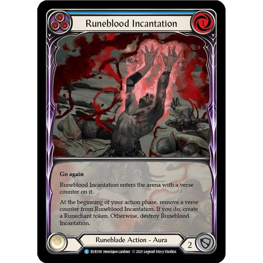Image for Runeblood Incantation (Blue) (Extended Art) (EVR109) (EVR) - Flesh and Blood TCG