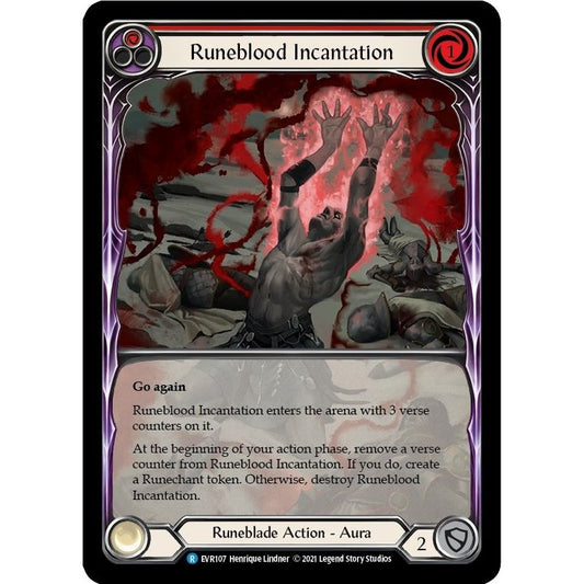 Image for Runeblood Incantation (Red) (Extended Art) (EVR107) (EVR) - Flesh and Blood TCG