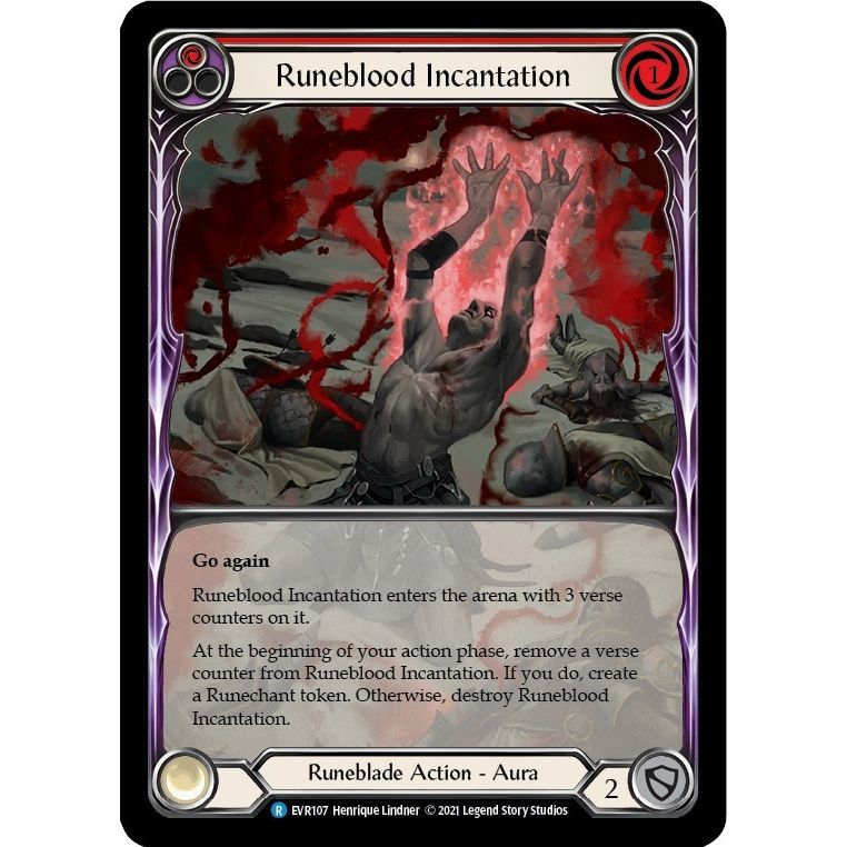 Image for Runeblood Incantation (Red) (Extended Art) (EVR107) (EVR) - Flesh and Blood TCG