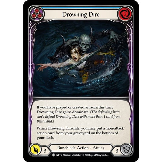 Image for Drowning Dire (Blue) (EVR112) (EVR) - Flesh and Blood TCG