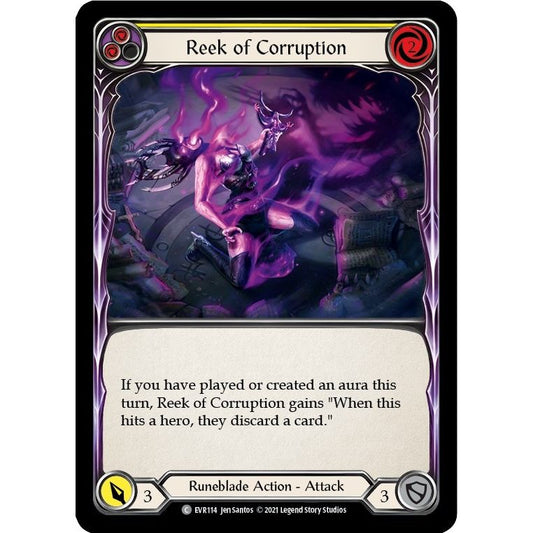 Image for Reek of Corruption (Yellow) (EVR114) (EVR) - Flesh and Blood TCG