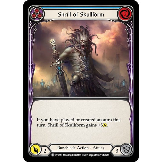 Image for Shrill of Skullform (Blue) (EVR118) (EVR) - Flesh and Blood TCG