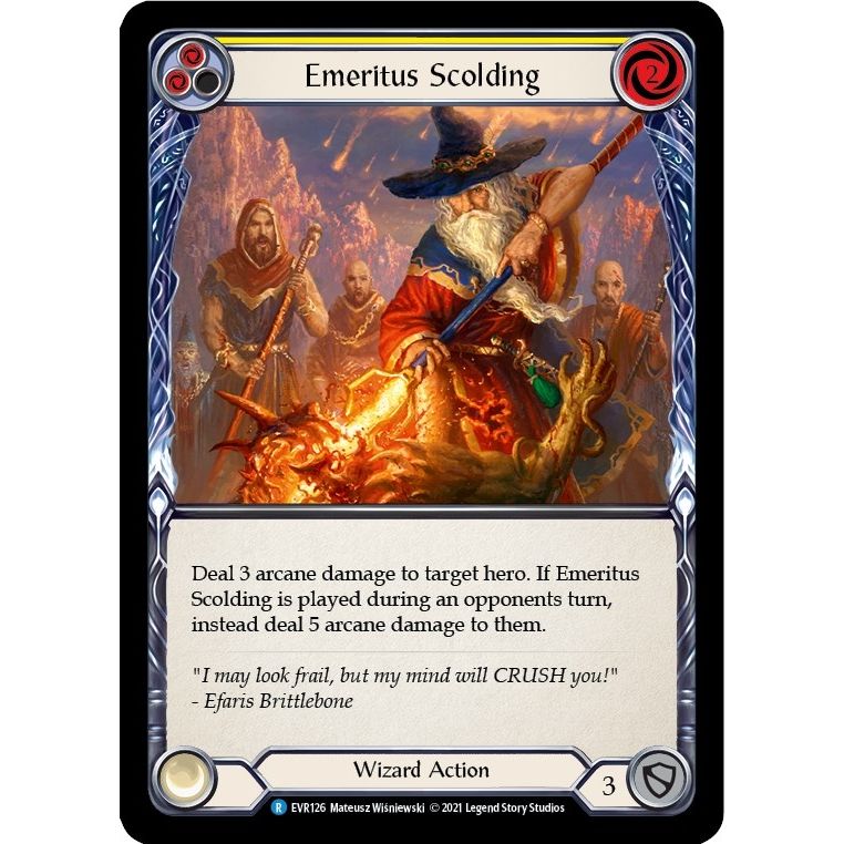 Image for Emeritus Scolding (Yellow) (EVR126) (EVR) - Flesh and Blood TCG