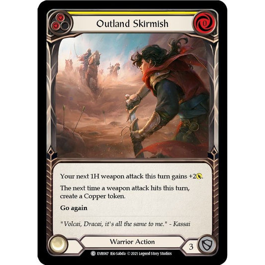 Image for Outland Skirmish (Yellow) (EVR067) (EVR) - Flesh and Blood TCG