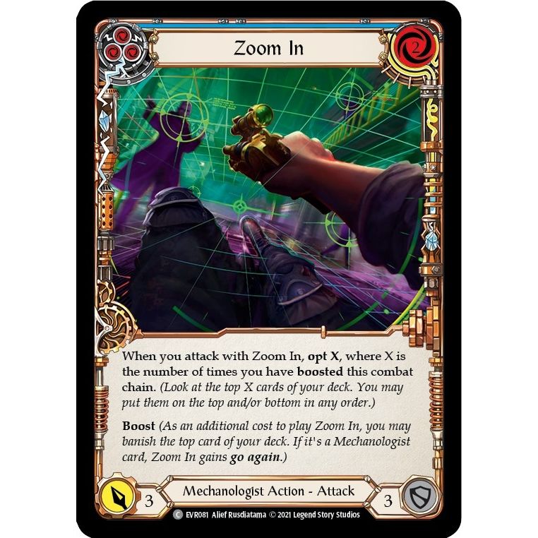 Image for Zoom In (Blue) (EVR081) (EVR) - Flesh and Blood TCG