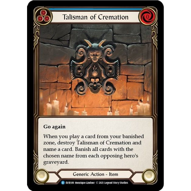 Image for Talisman of Cremation (EVR189) (EVR) - Flesh and Blood TCG