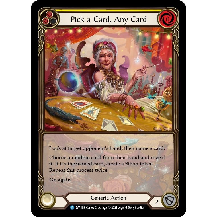 Image for Pick a Card, Any Card (Yellow) (Extended Art) (EVR168) (EVR) - Flesh and Blood TCG