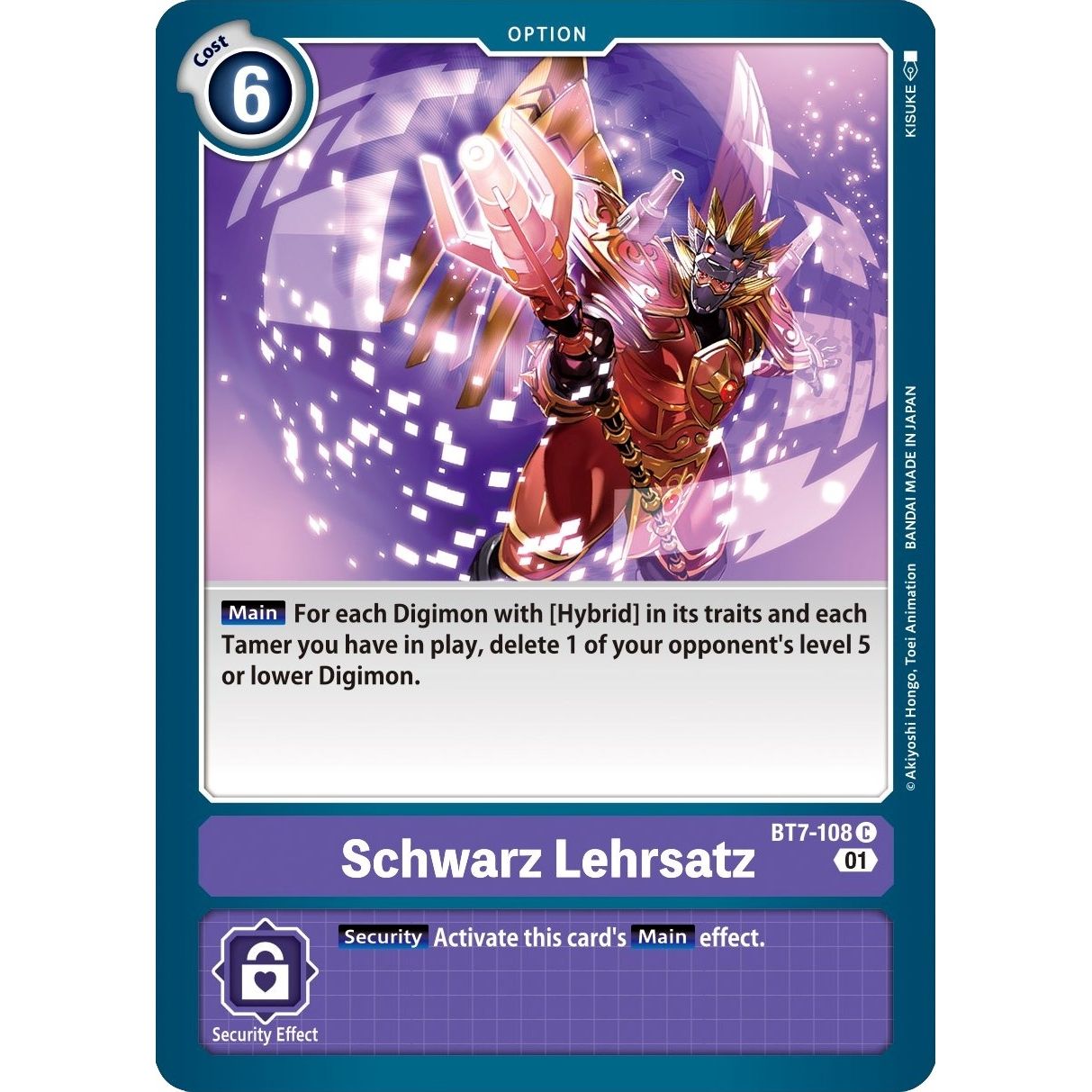 Image for Schwarz Lehrsatz (BT7-108 C) (BT07) - Digimon Card Game
