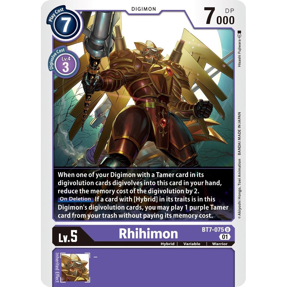 Image for Rhihimon (BT7-075 U) (BT07) - Digimon Card Game