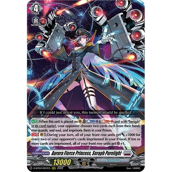 Image for Aurora Fierce Princess, Seraph Purelight (D-BT04/007EN) (D-BT04) - Cardfight Vanguard