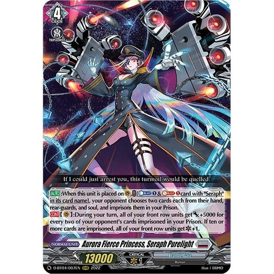 Image for Aurora Fierce Princess, Seraph Purelight (D-BT04/007EN) (D-BT04) - Cardfight Vanguard
