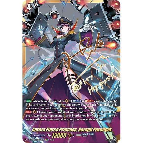 Image for Aurora Fierce Princess, Seraph Purelight (SSR) (D-BT04/SSR03EN) (D-BT04) - Cardfight Vanguard