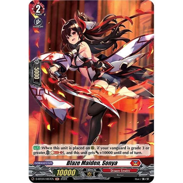 Image for Blaze Maiden, Sonya (Holo) (D-BT04/H07EN) (D-BT04) - Cardfight Vanguard