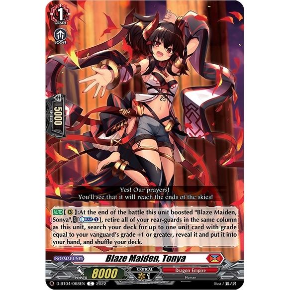 Image for Blaze Maiden, Tonya (D-BT04/068EN) (D-BT04) - Cardfight Vanguard