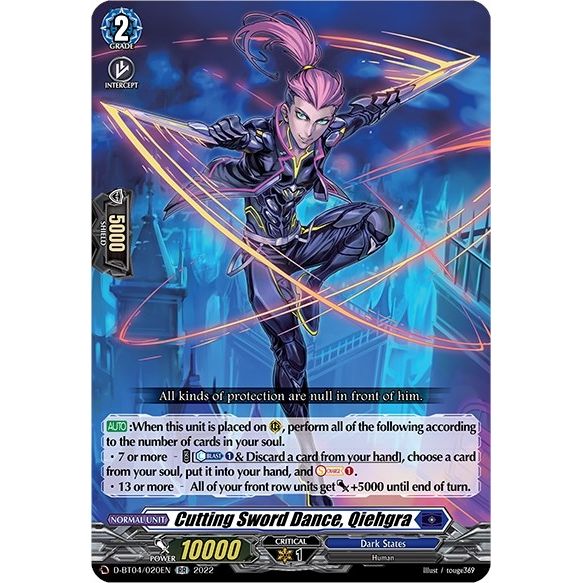 Image for Cutting Sword Dance, Qiehgra (D-BT04/020EN) (D-BT04) - Cardfight Vanguard