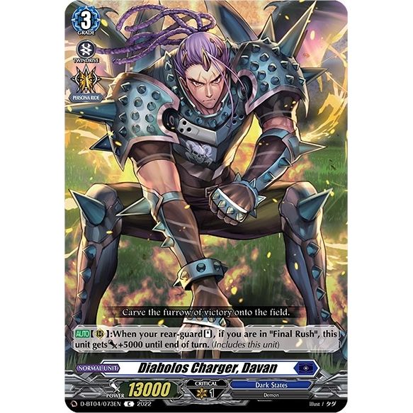 Image for Diabolos Charger, Davan (D-BT04/073EN) (D-BT04) - Cardfight Vanguard