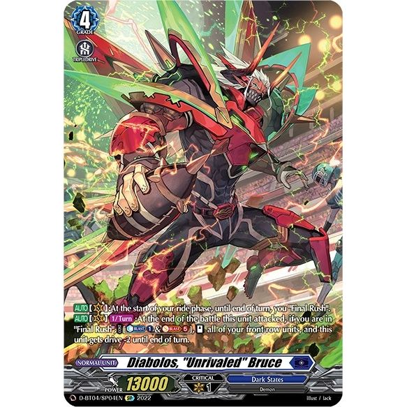 Image for Diabolos, "Unrivaled" Bruce (SP) (D-BT04/SP04EN) (D-BT04) - Cardfight Vanguard