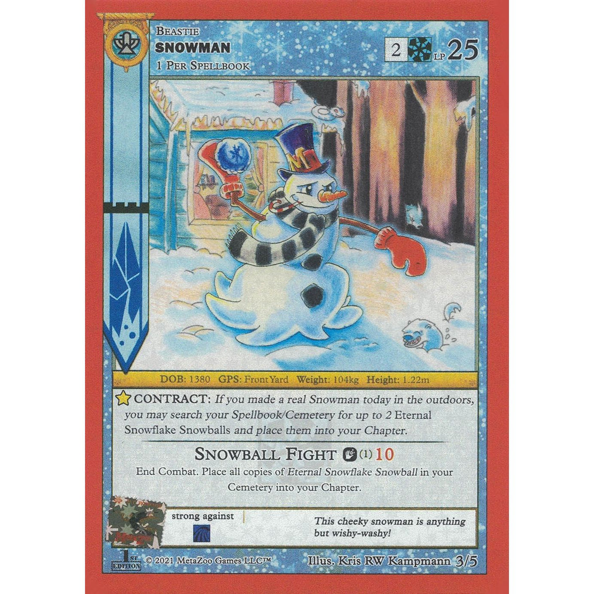 Image for Snowman (First Edition) (3/5) (HOLIP) - MetaZoo