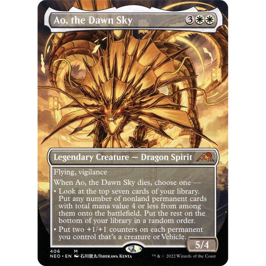 Image for Ao, the Dawn Sky (Borderless) (406) (NEO) - Magic: The Gathering