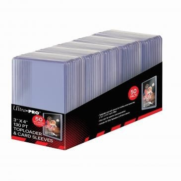 Image for 3" x 4" Super Thick 130pt Toploaders & Thick Card Sleeves Combo (50-Count) - Collectible Storage