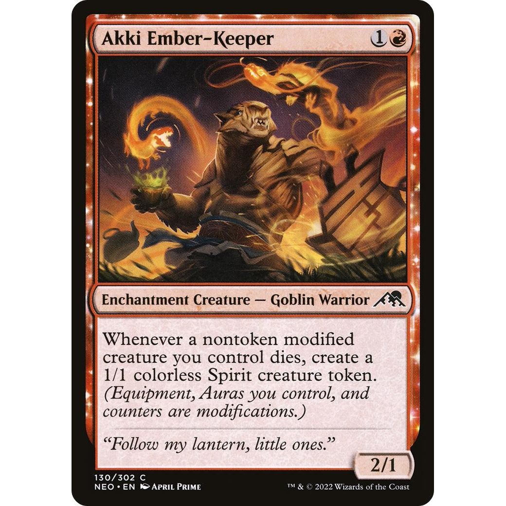 Image for Akki Ember-Keeper (130) (NEO) - Magic: The Gathering