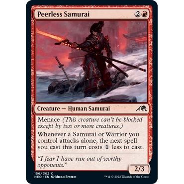 Image for Peerless Samurai (156) (NEO) - Magic: The Gathering