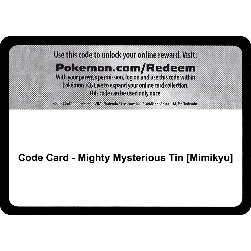 Image for Code Card - Mighty Mysterious Tin [Mimikyu] (MCAP) - Pokemon