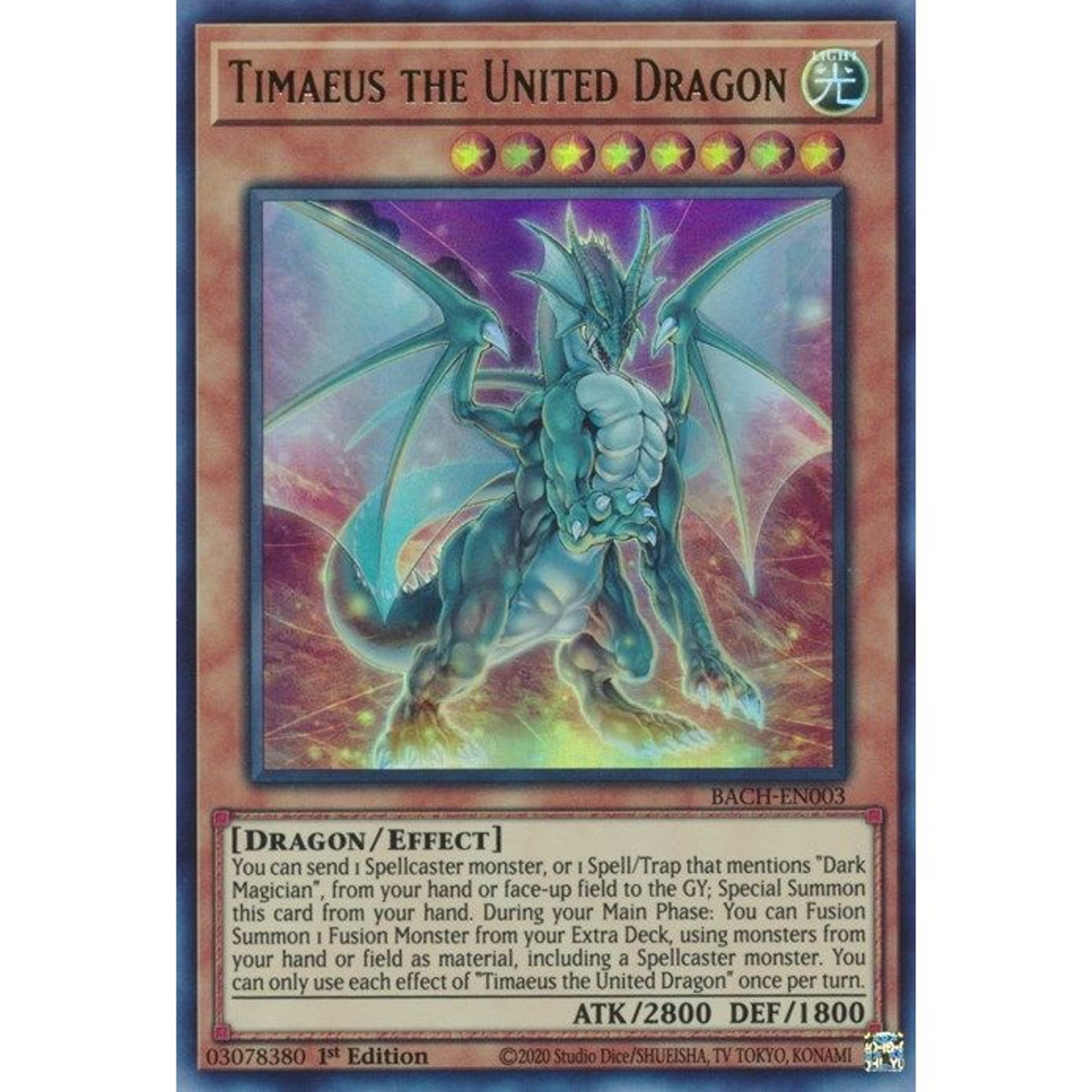 Image for Timaeus the United Dragon (BACH-EN003) (BACH) - YuGiOh