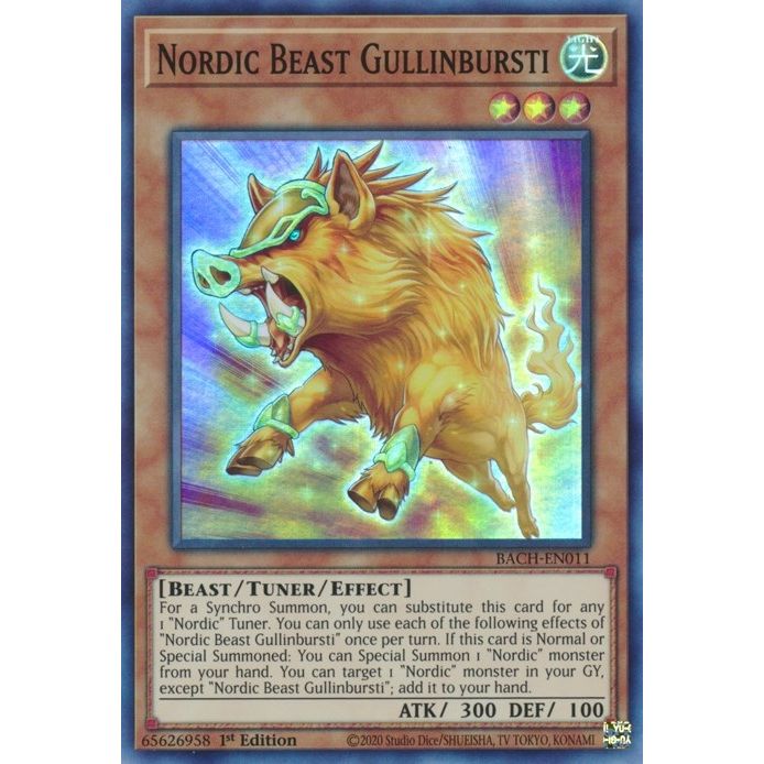Image for Nordic Beast Gullinbursti (BACH-EN011) (BACH) - YuGiOh