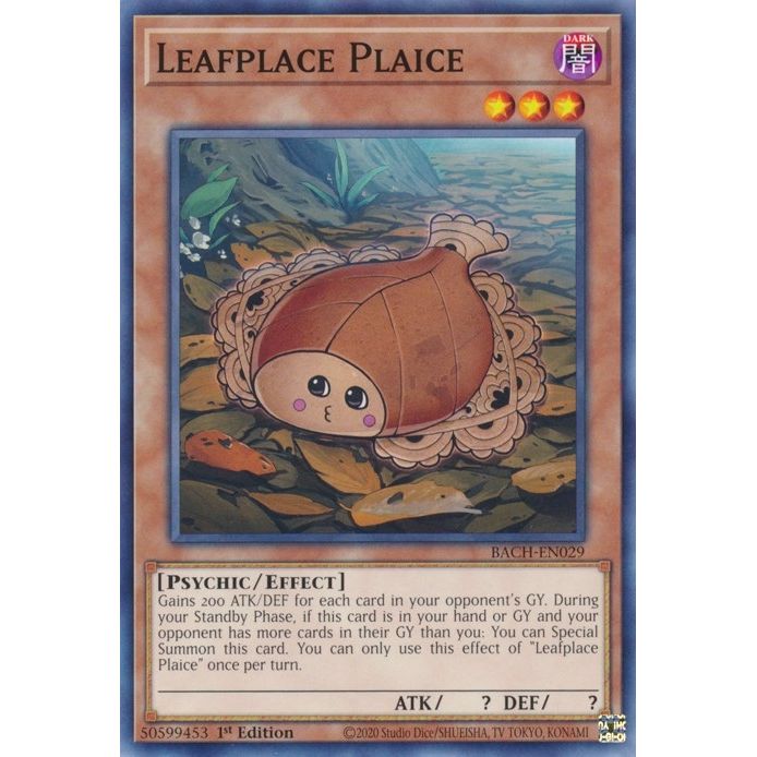 Image for Leafplace Plaice (BACH-EN029) (BACH) - YuGiOh
