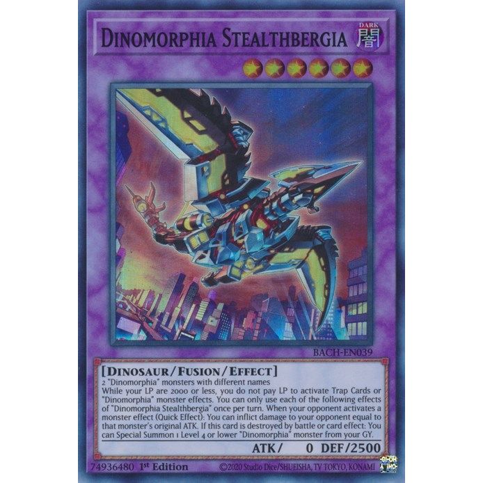Image for Dinomorphia Stealthbergia (BACH-EN039) (BACH) - YuGiOh