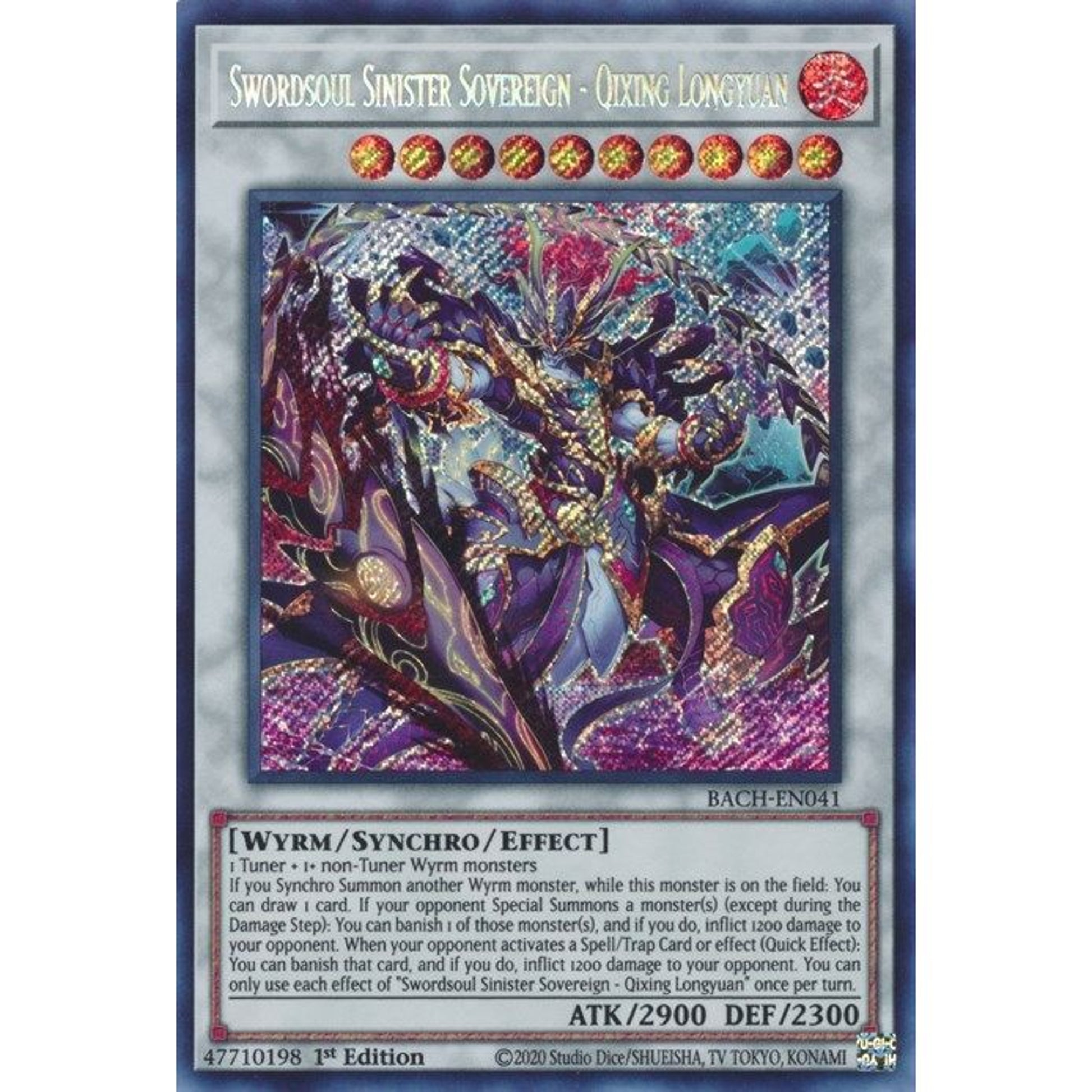 Image for Swordsoul Sinister Sovereign - Qixing Longyuan (BACH-EN041) (BACH) - YuGiOh