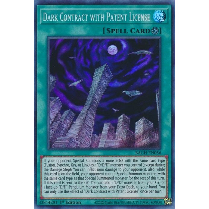 Image for Dark Contract with Patent License (BACH-EN056) (BACH) - YuGiOh