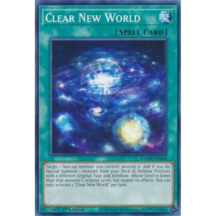 Image for Clear New World (BACH-EN062) (BACH) - YuGiOh