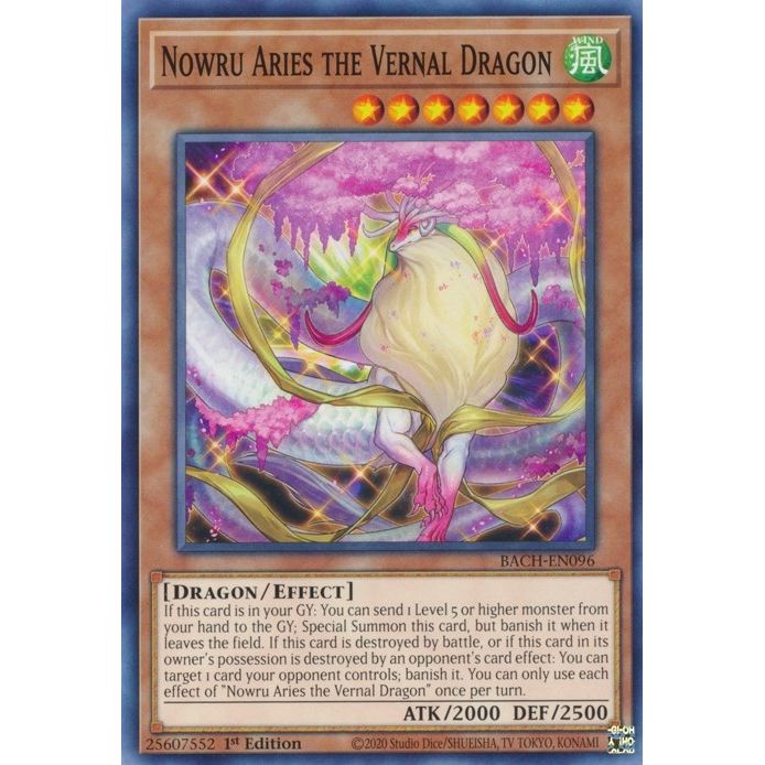 Image for Nowru Aries the Vernal Dragon (BACH-EN096) (BACH) - YuGiOh